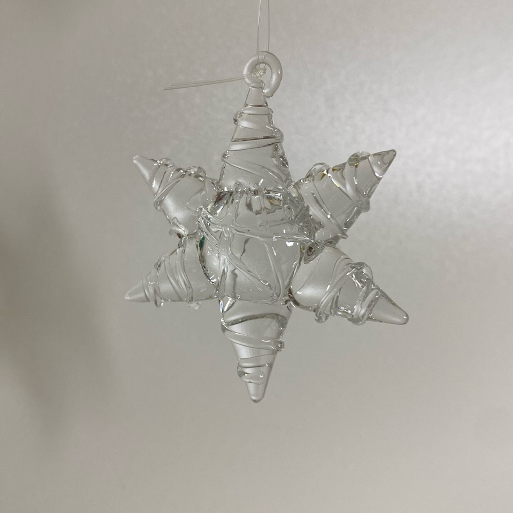 🤩 Crystal Clear Lampwork Spun Glass Stars 🌟 rustic ornament light sun catcher